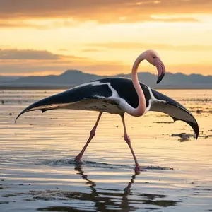 Flamingo + Manta ray